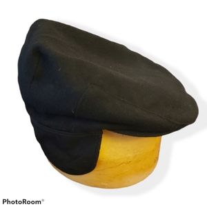 Magill black driver's cap with ear flaps
